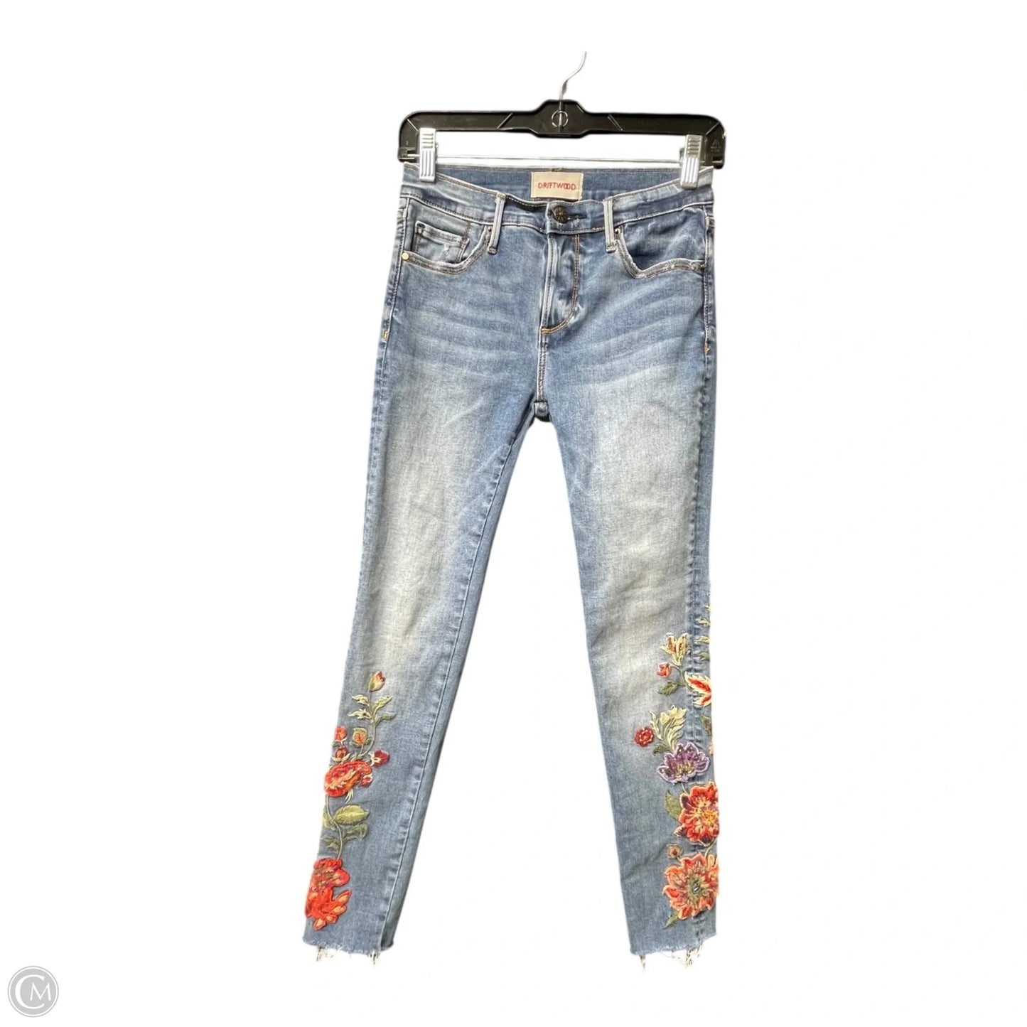 Jeans Skinny By Driftwood In Floral Print, Size: 0