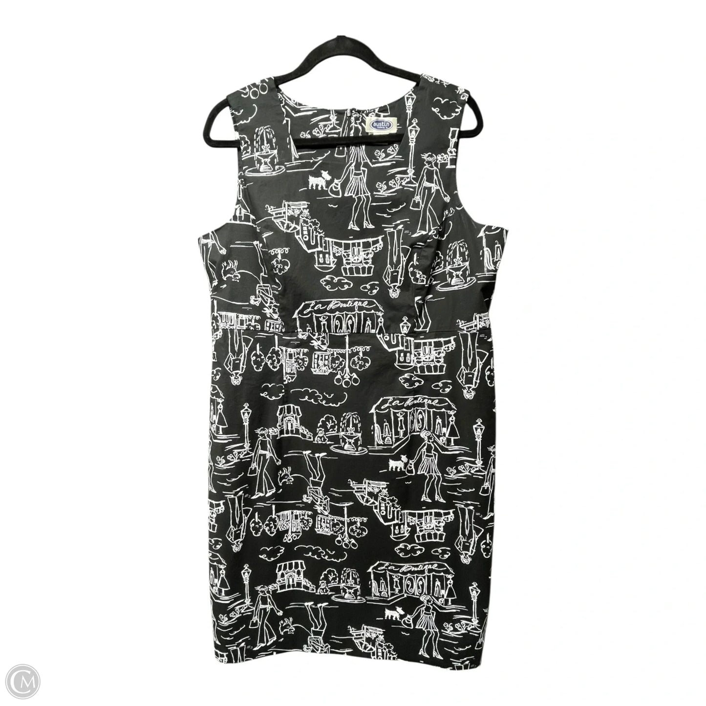 Dress Casual Short By austin clothing In Black & White, Size: Xl