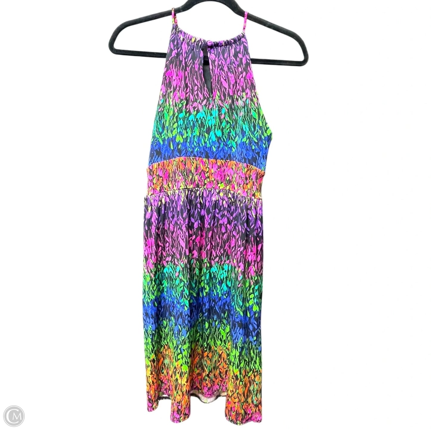 Dress Casual Short By Maggy London In Rainbow Print, Size: 4