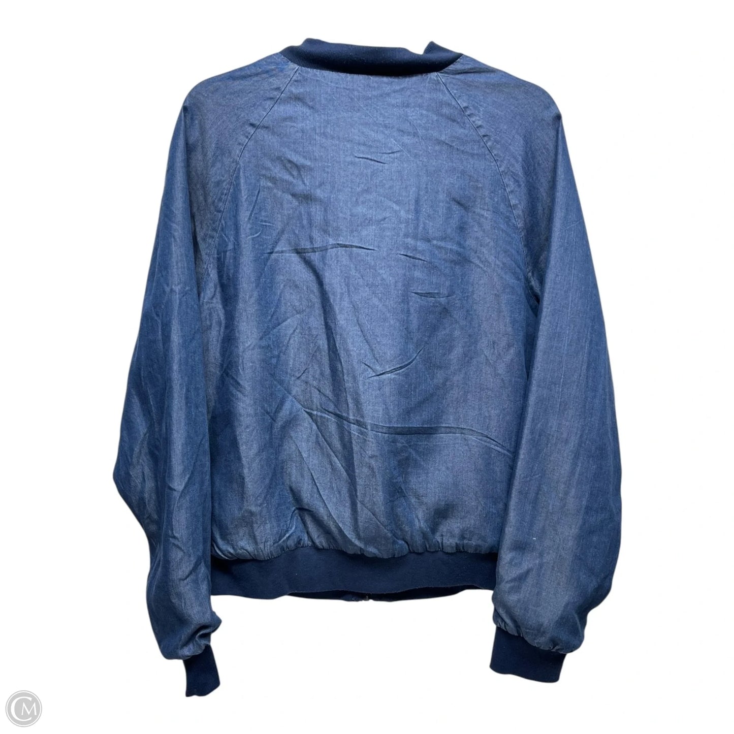 Jacket Puffer & Quilted By Clothes Mentor In Blue Denim, Size: L