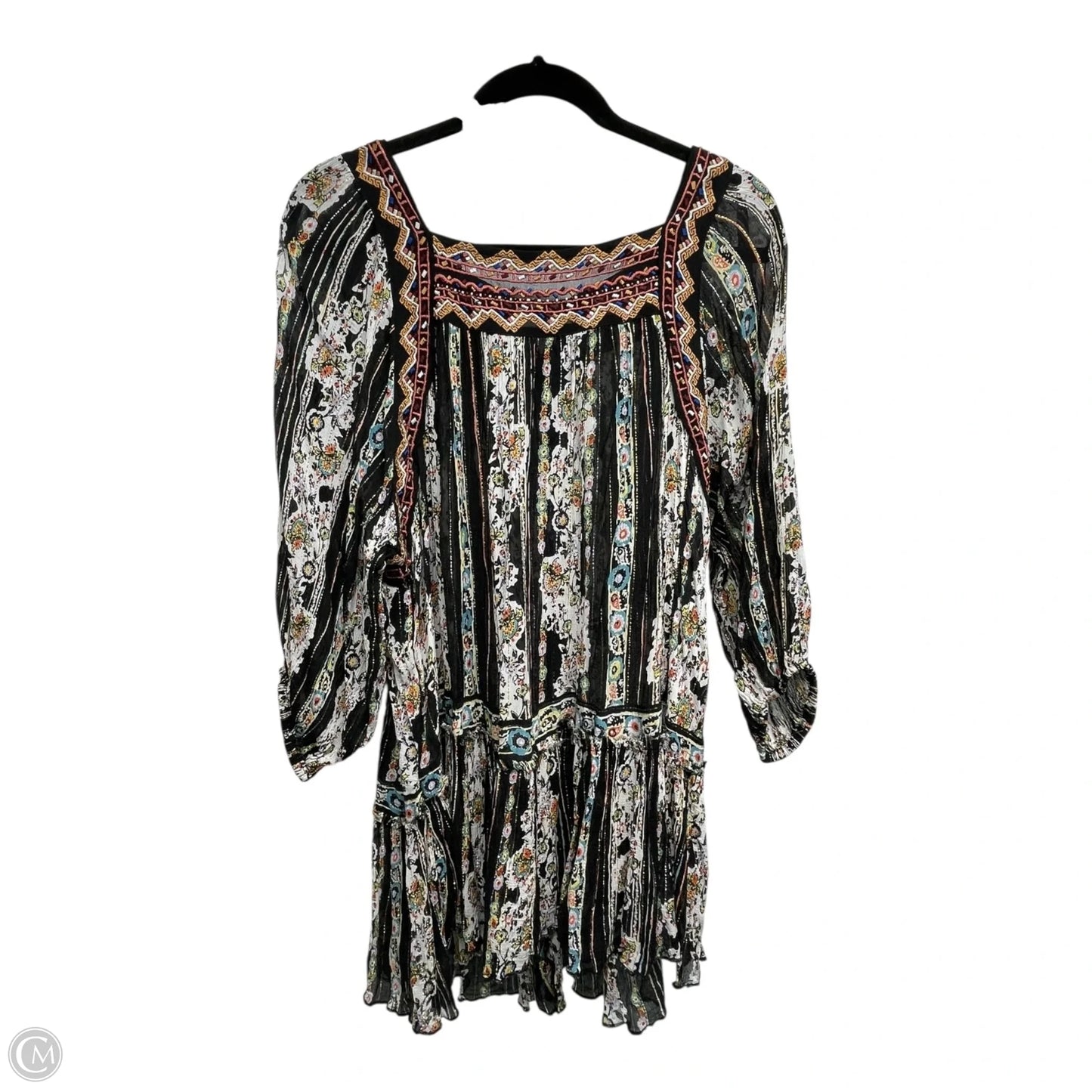 Dress/Tunic Long Sleeve By Free People In Multi-colored, Size: S