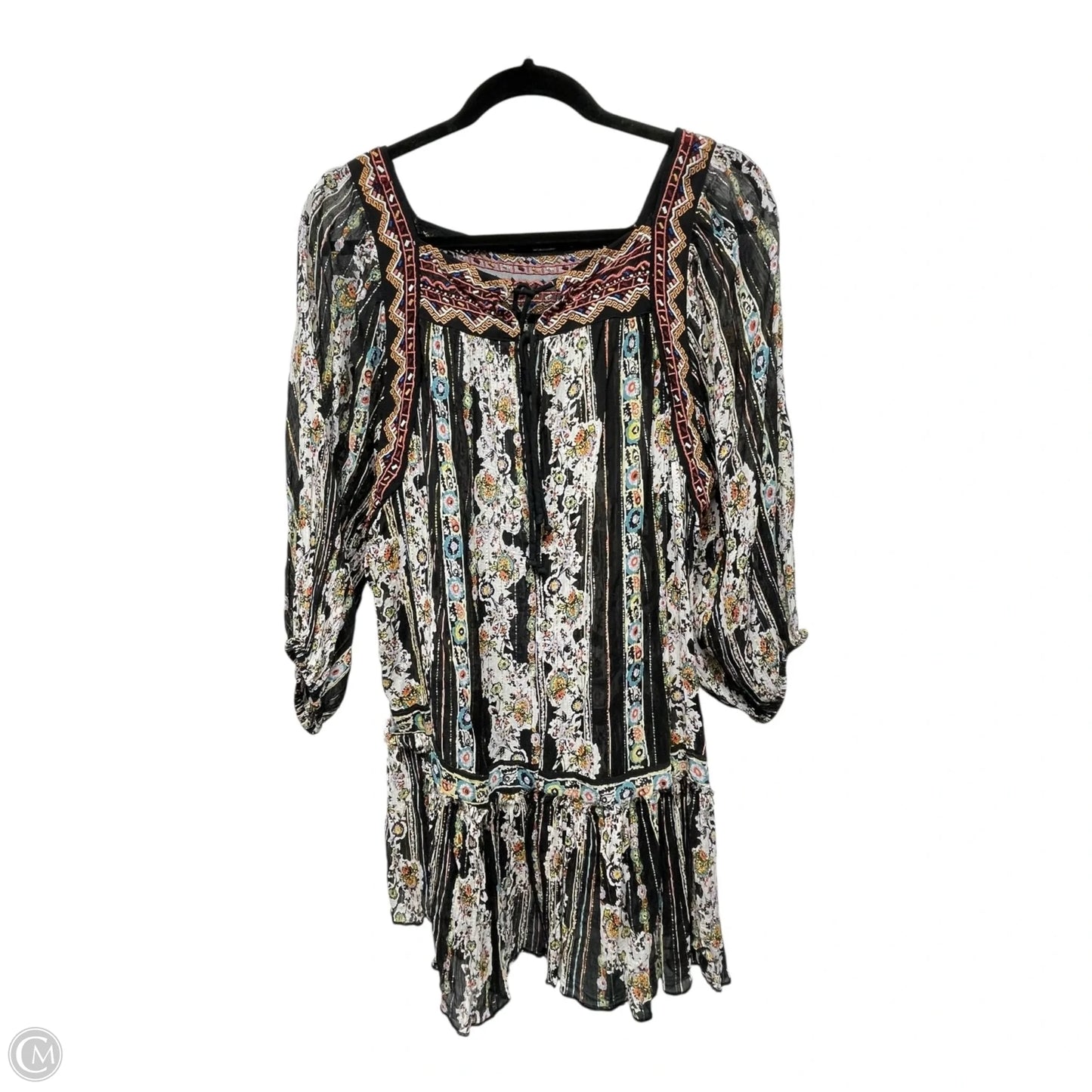 Dress/Tunic Long Sleeve By Free People In Multi-colored, Size: S