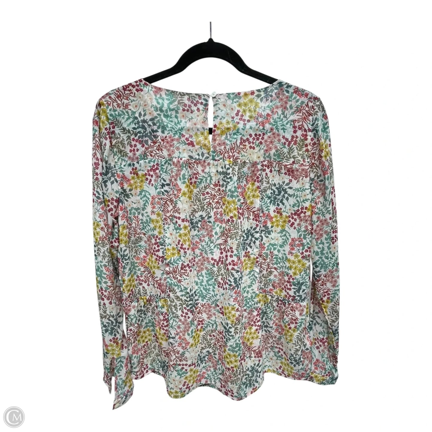 Top Long Sleeve By Loft In Floral Print, Size: Xs