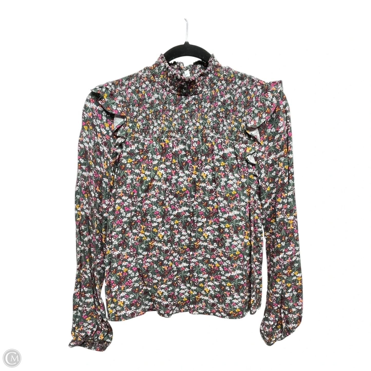 Top Long Sleeve By Draper James Rsvp In Floral Print, Size: S