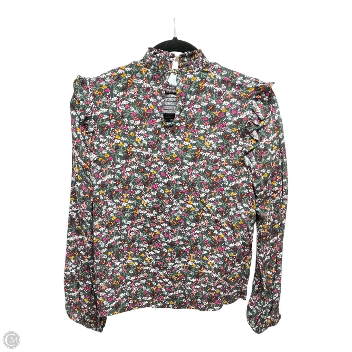 Top Long Sleeve By Draper James Rsvp In Floral Print, Size: S