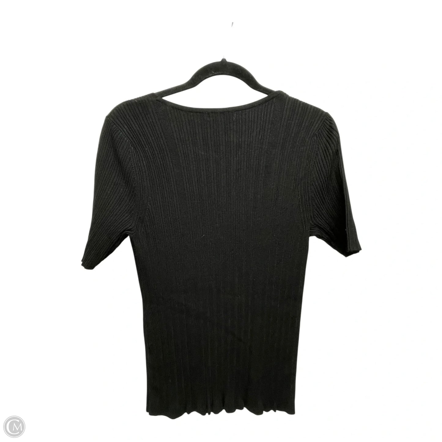 Top Short Sleeve By Calvin Klein In Black, Size: S