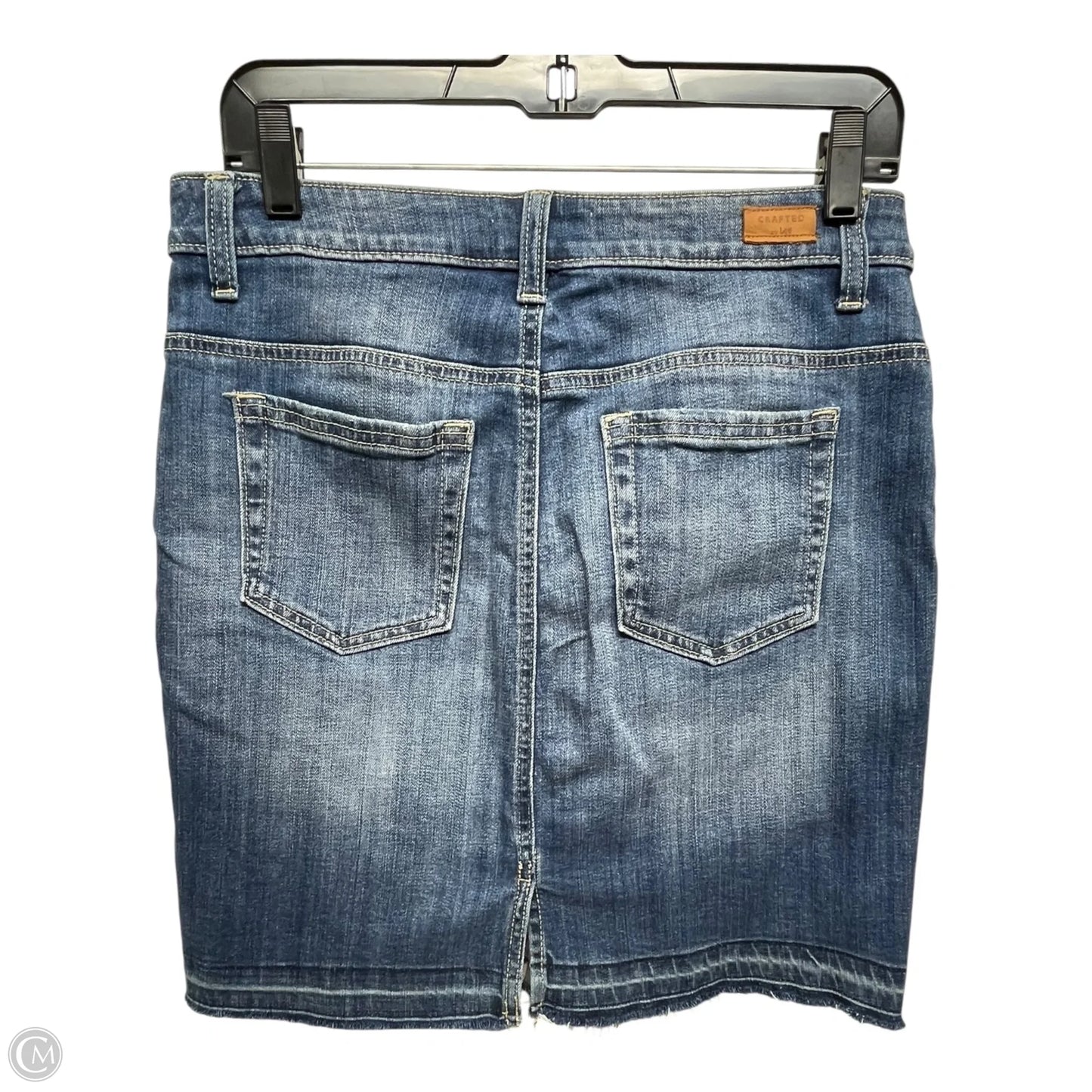 Skirt Mini & Short By Lee In Blue Denim, Size: 6