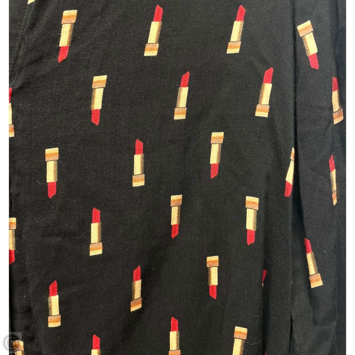 Top Long Sleeve By L Agence In Black & Red, Size: M