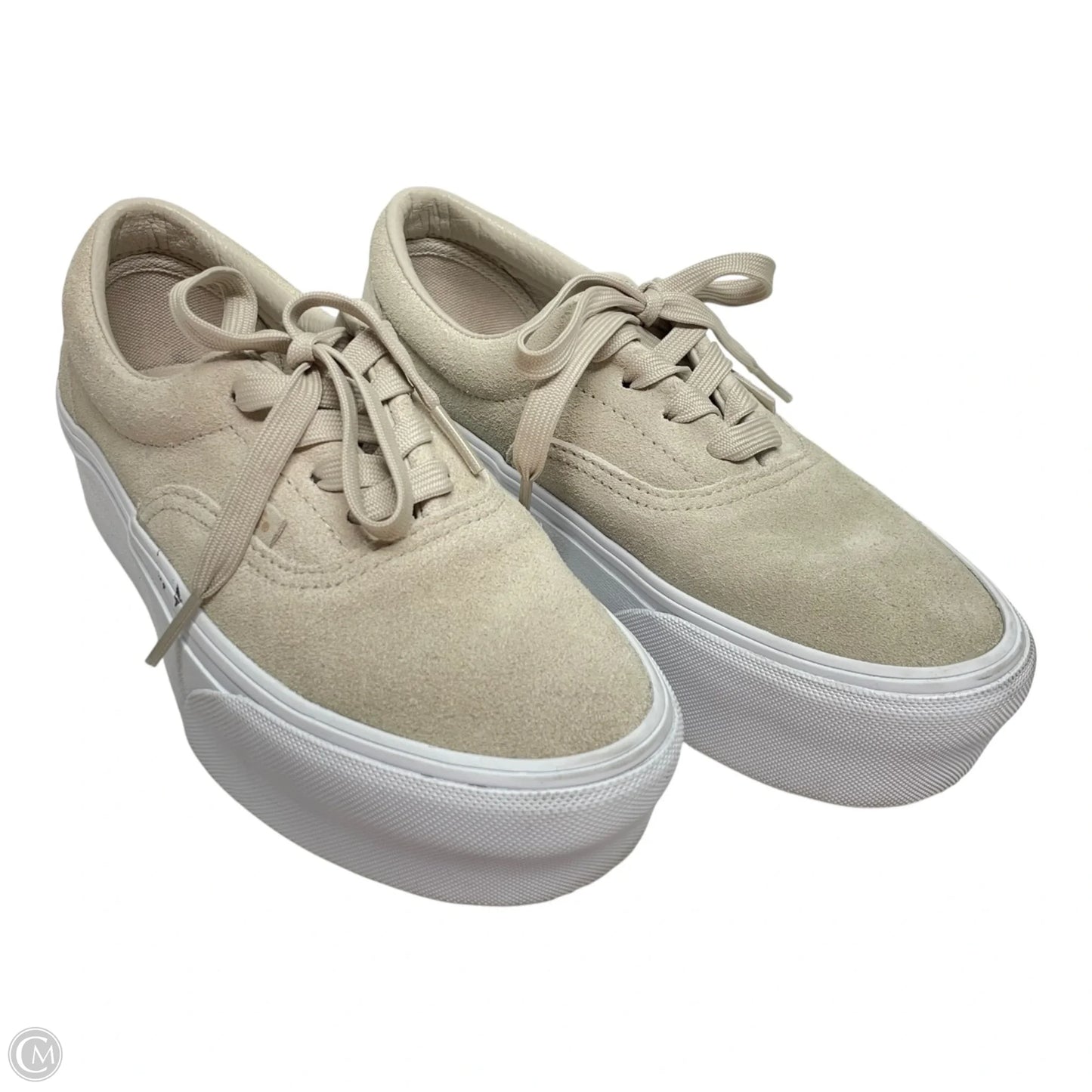 Shoes Sneakers Platform By Vans In Beige, Size: 6