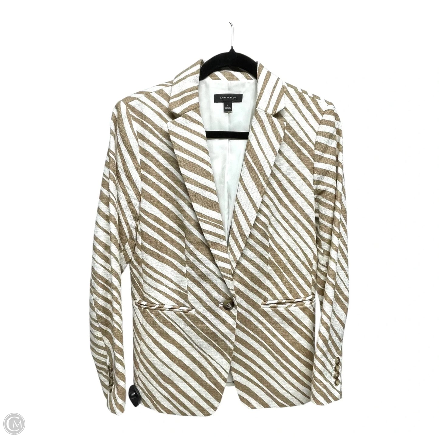 Blazer By Ann Taylor In Animal Print, Size: 6