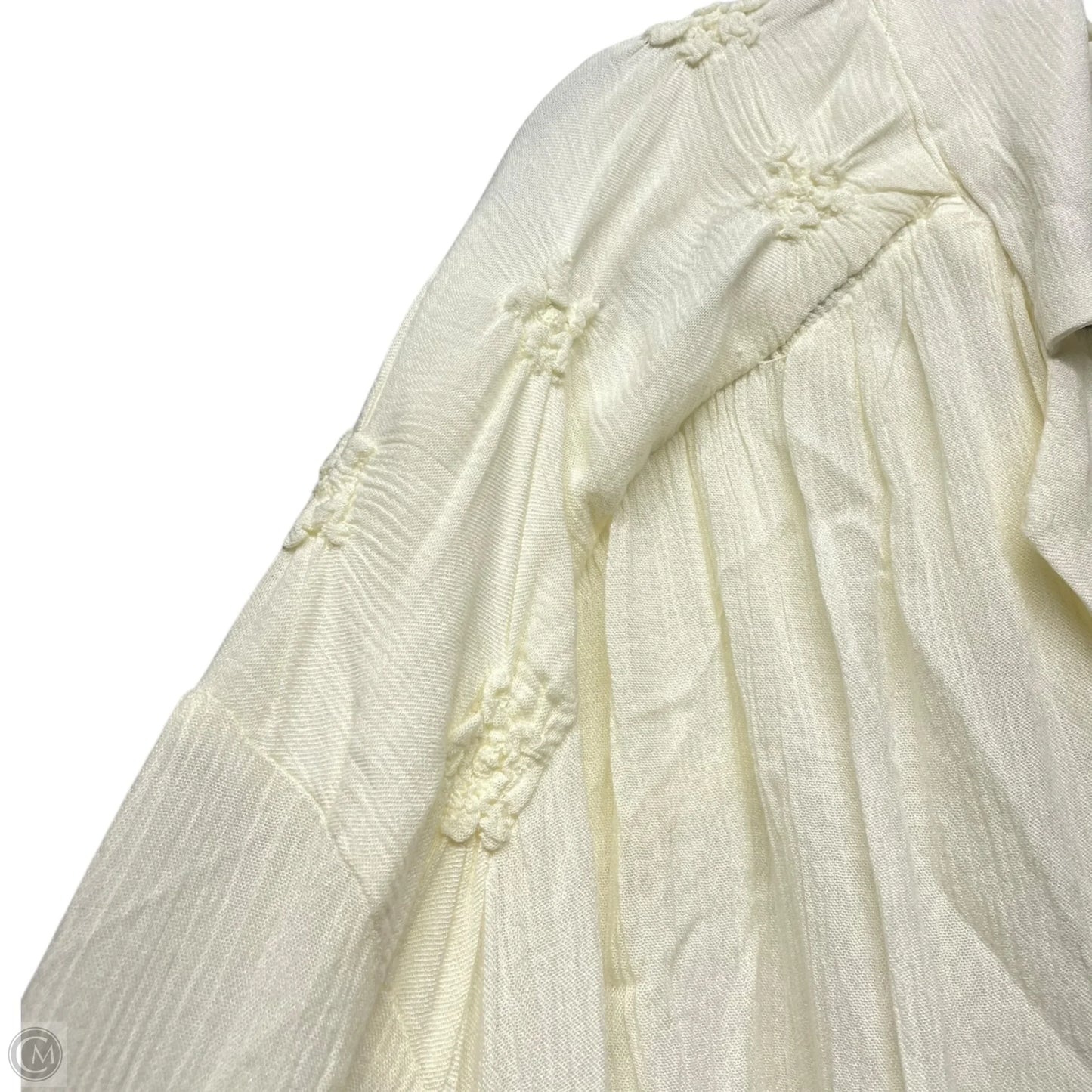 Top Long Sleeve By Free People In Cream, Size: S