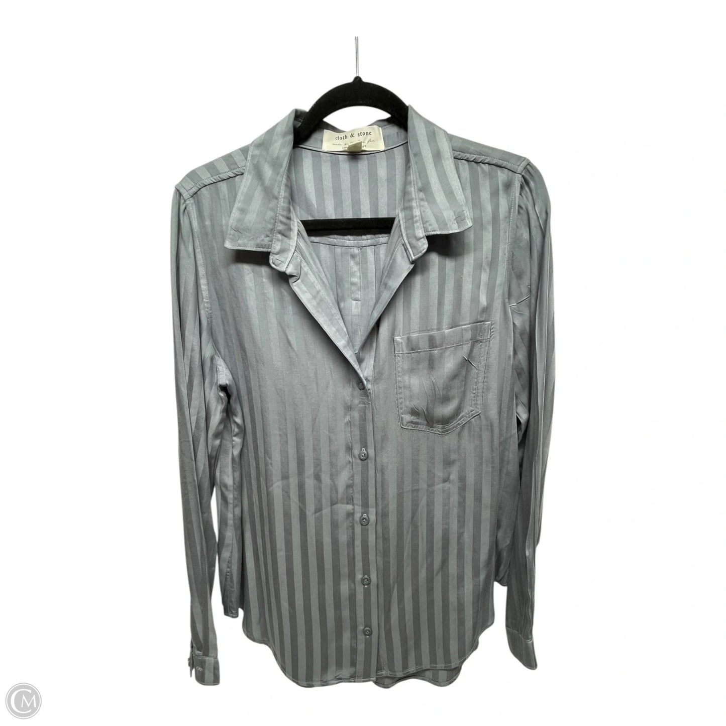Top Long Sleeve By Cloth & Stone In Blue, Size: L