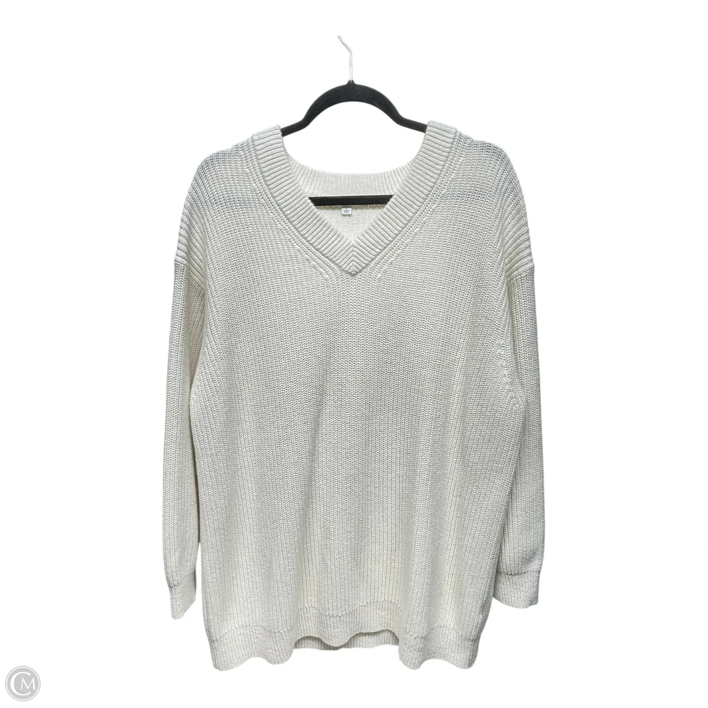 Sweater By Uniqlo In White, Size: L