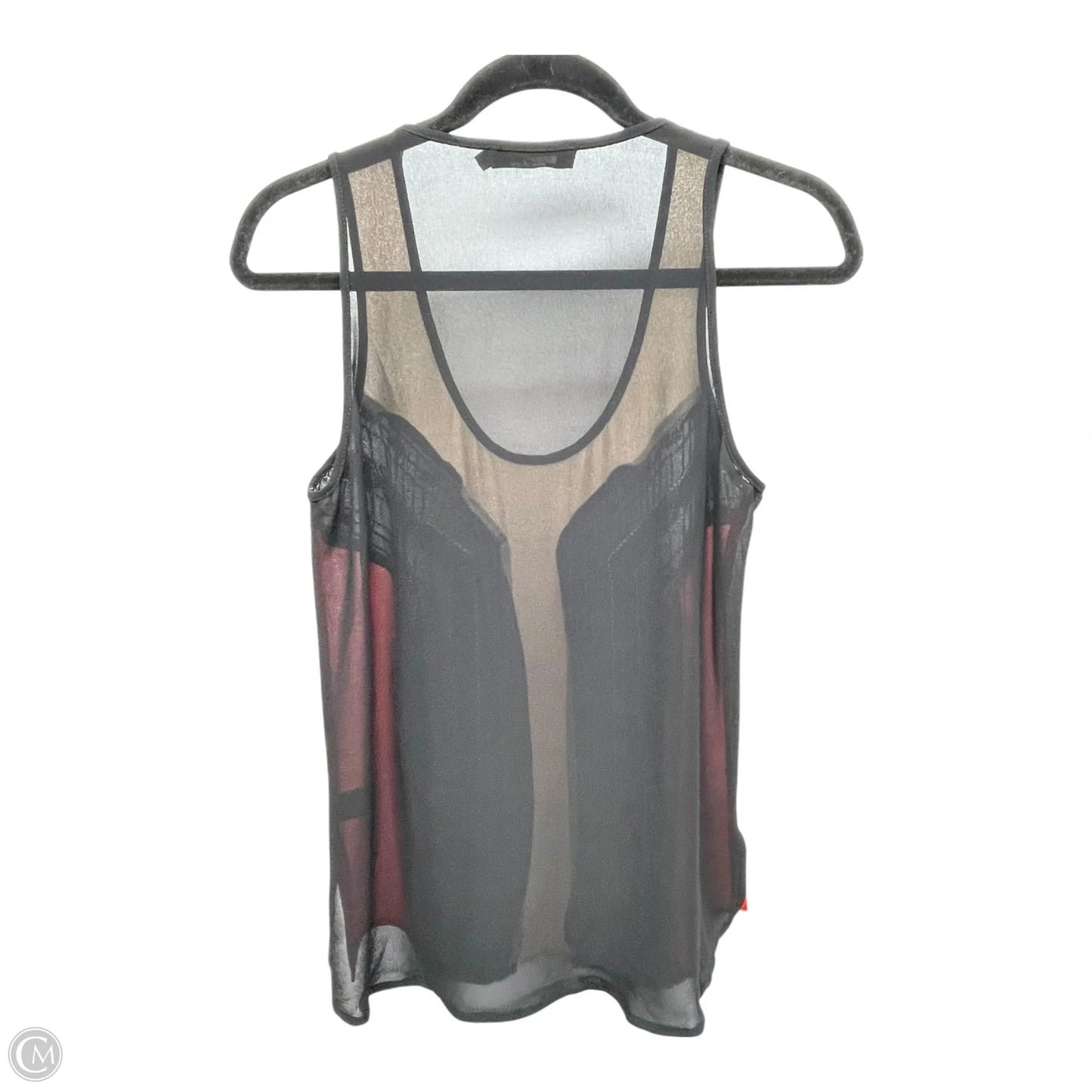 Top Sleeveless By Ark And Co In Red & Tan, Size: S