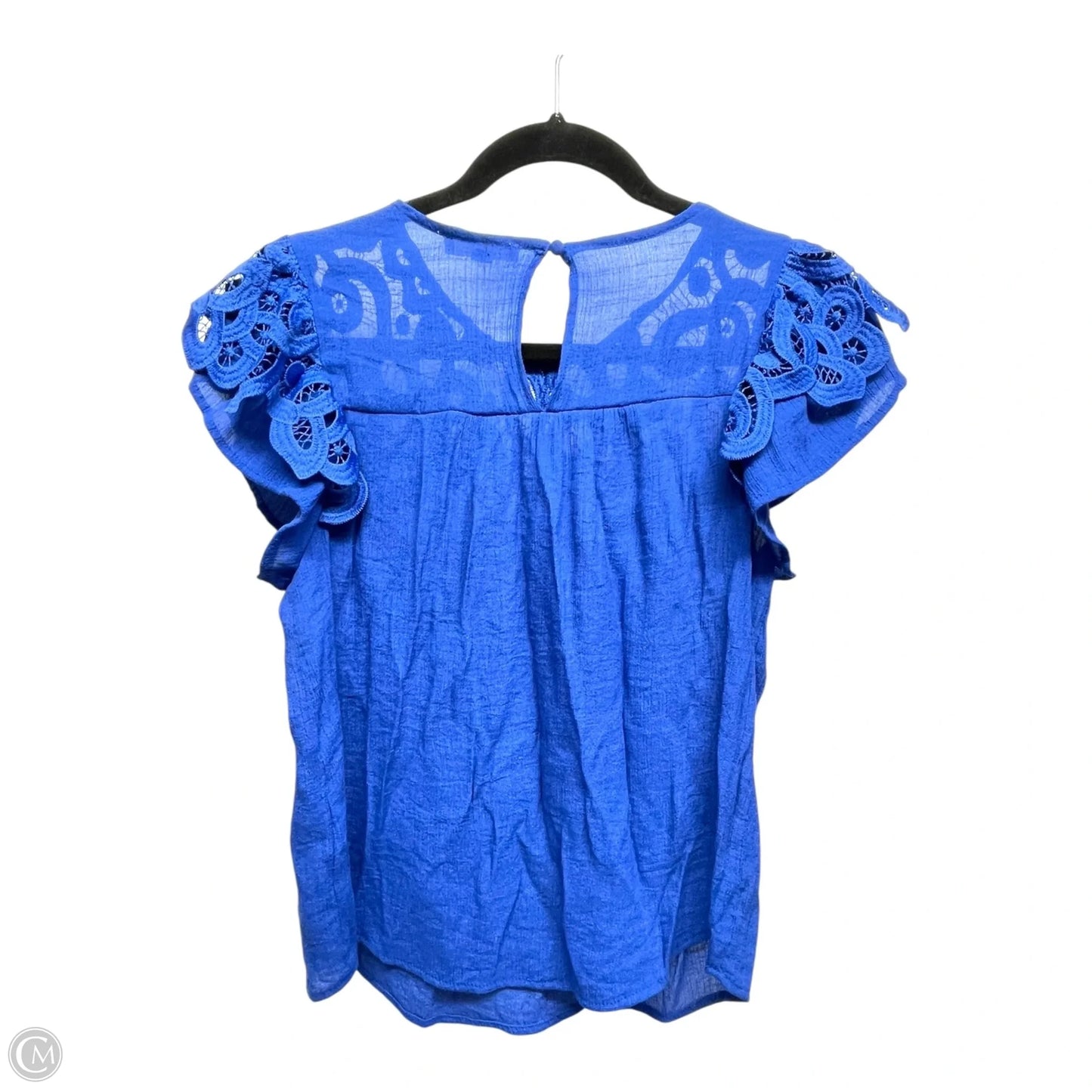 Top Short Sleeve By Mine In Blue, Size: M