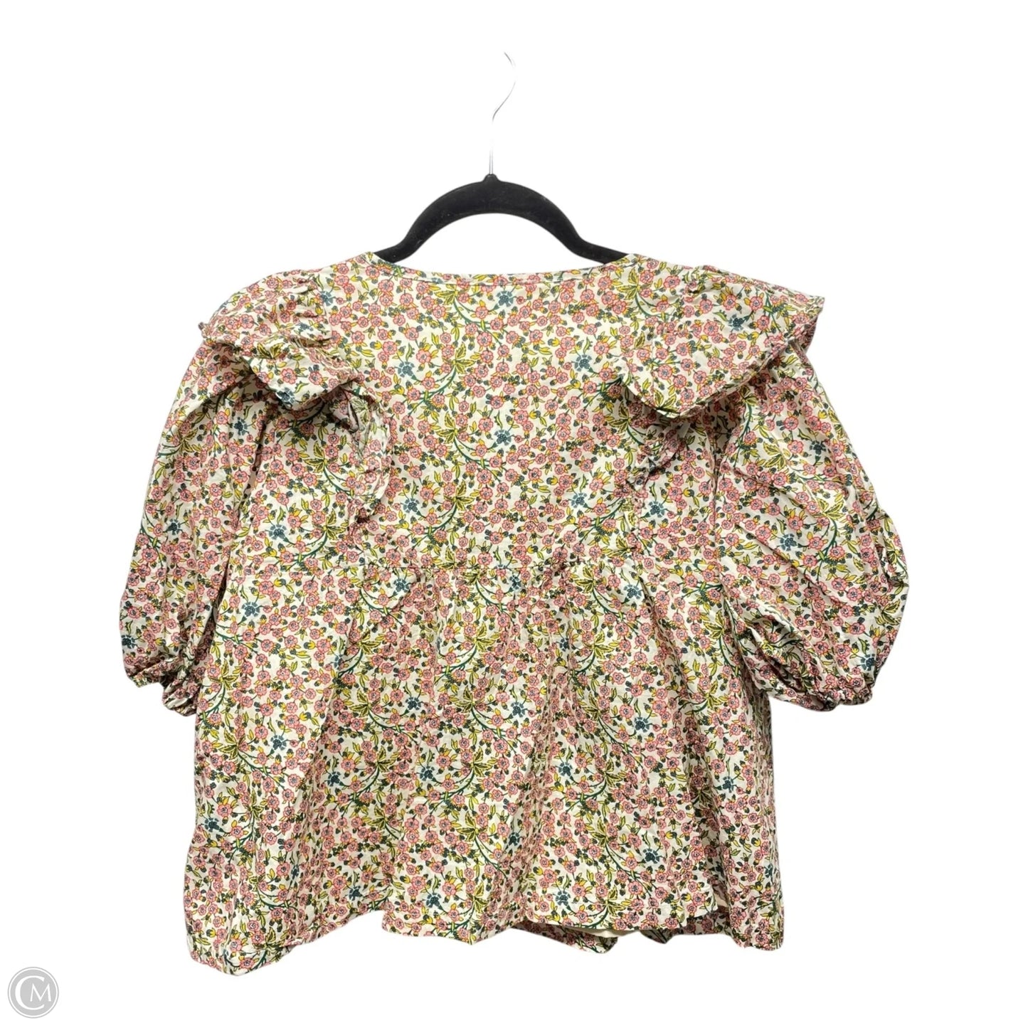 Top Short Sleeve By &MERCI In Floral Print, Size: M