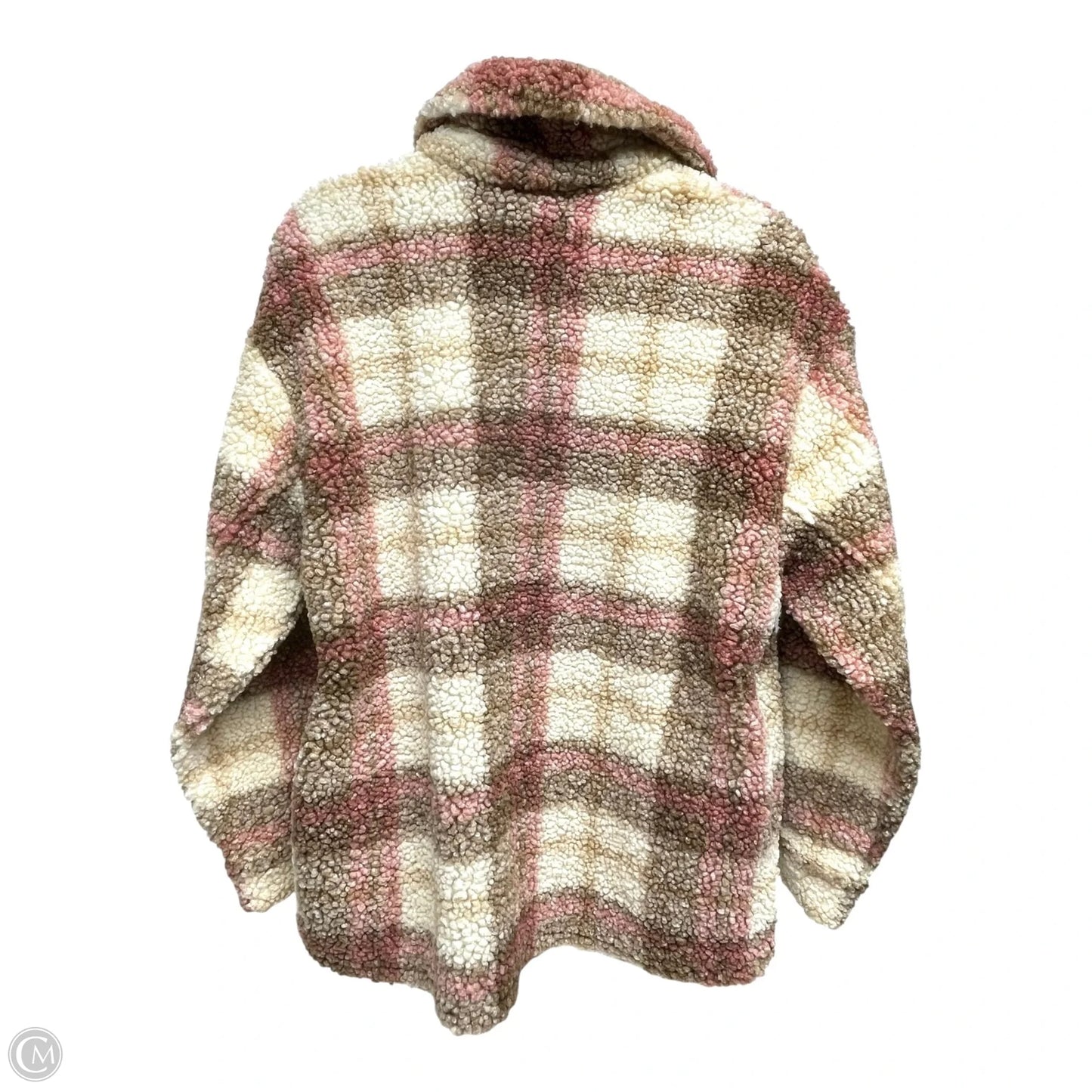 Jacket Faux Fur & Sherpa By Steve Madden In Pink & Tan, Size: Xs
