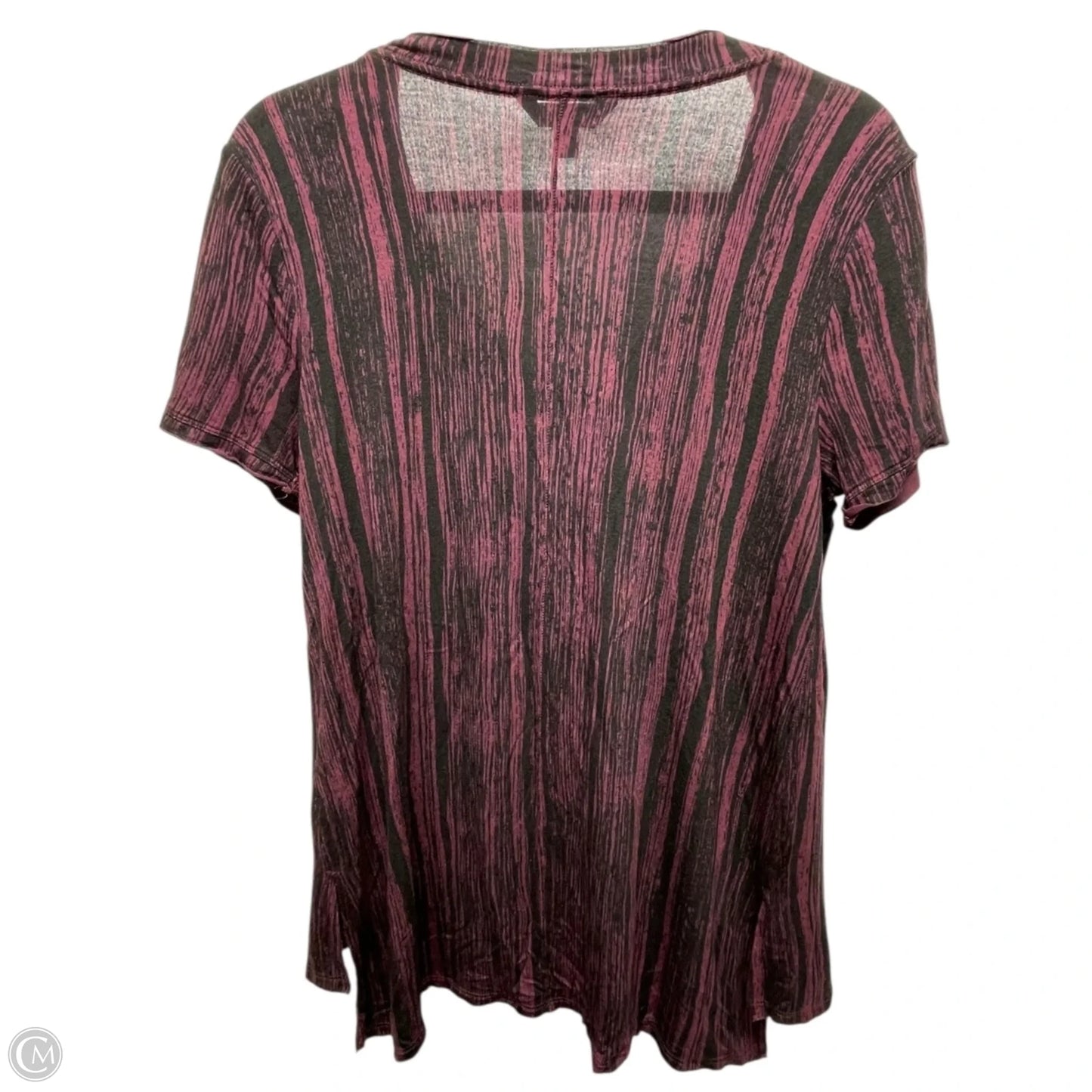 Top Short Sleeve By Rock And Republic In Black & Pink, Size: M
