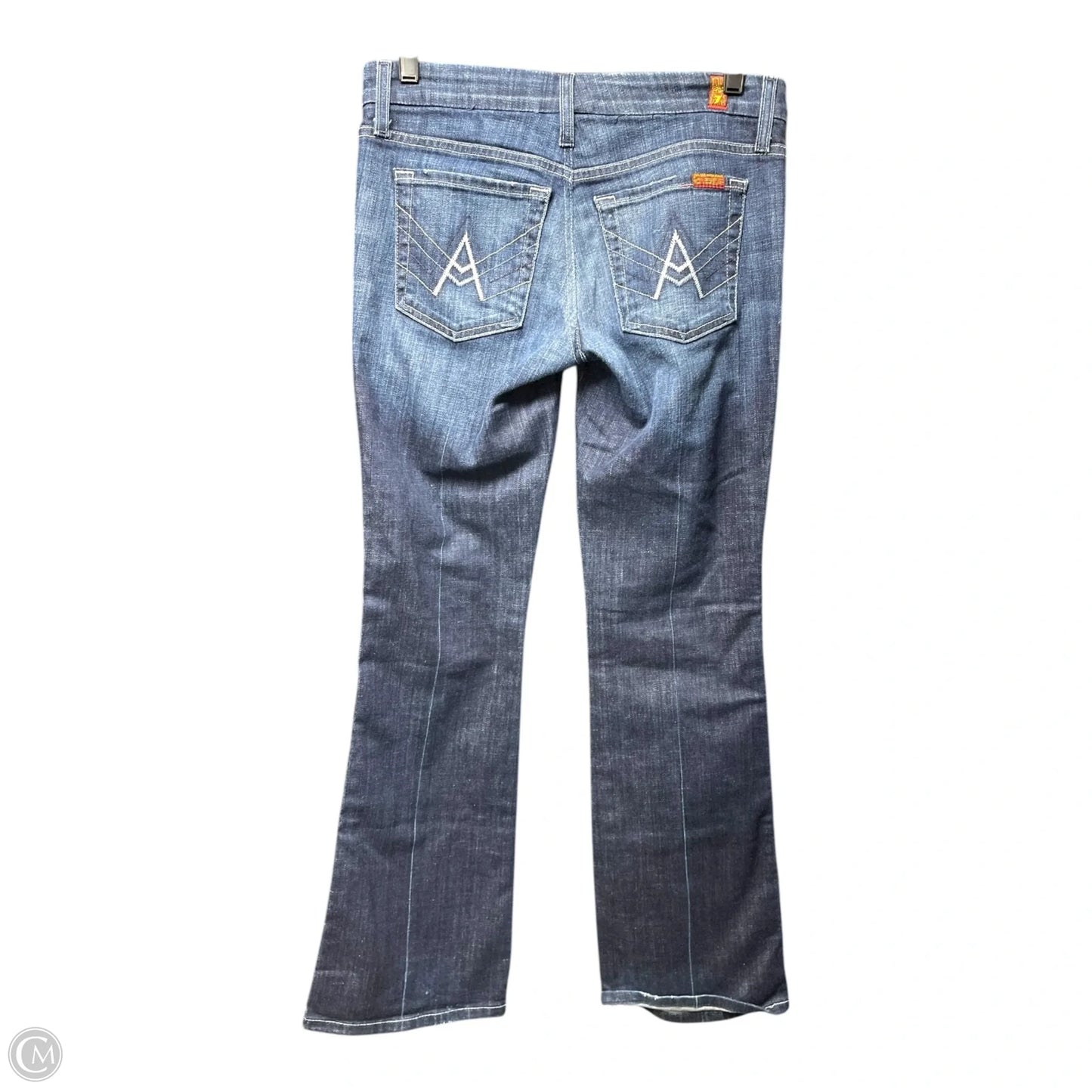 Jeans Flared By 7 For All Mankind In Blue Denim, Size: 6