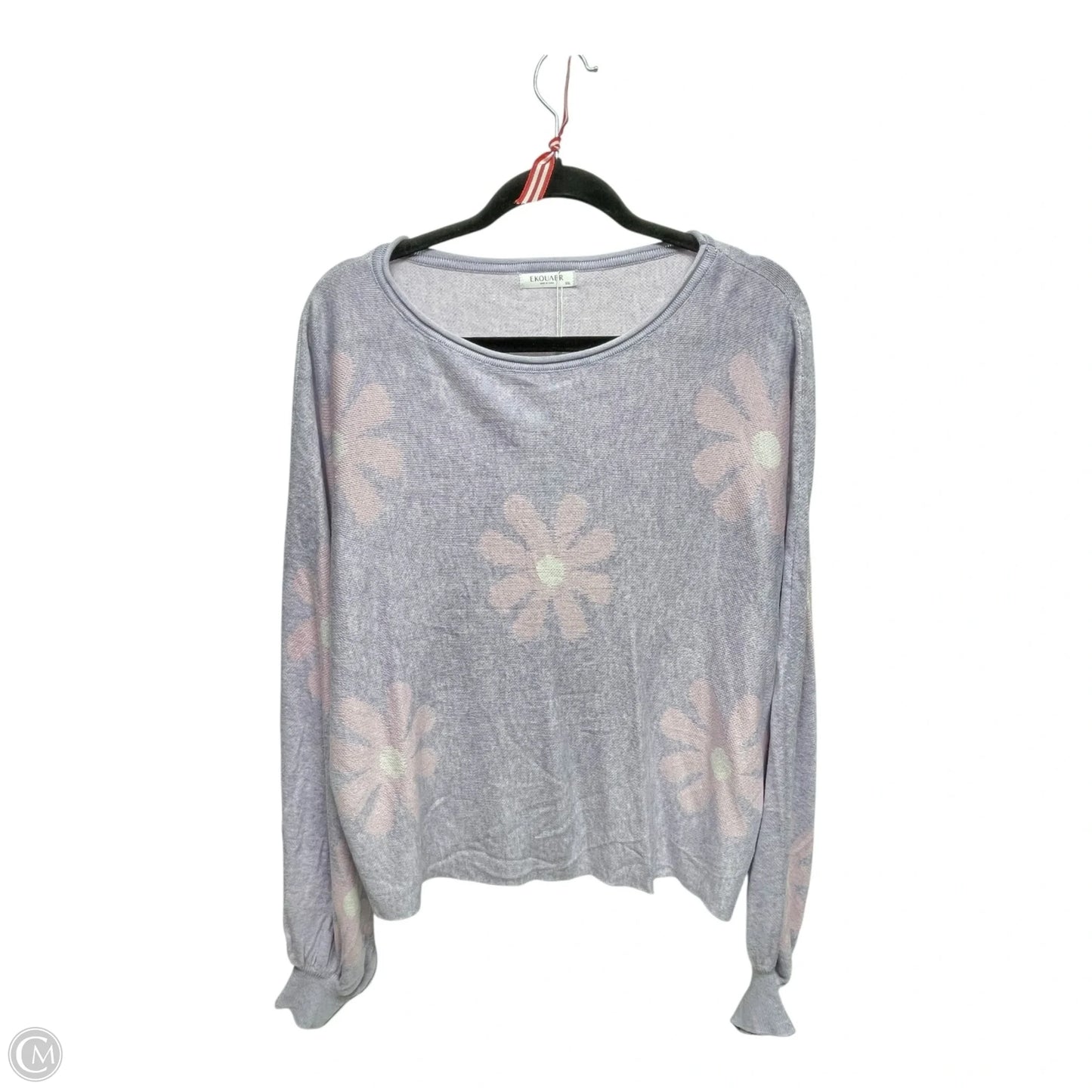 Sweater By ekouaer In Pink & Purple, Size: 2x