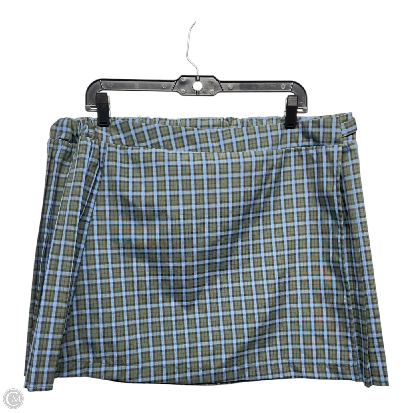 Skirt Mini & Short By Wild Fable In Blue & Green, Size: 2x