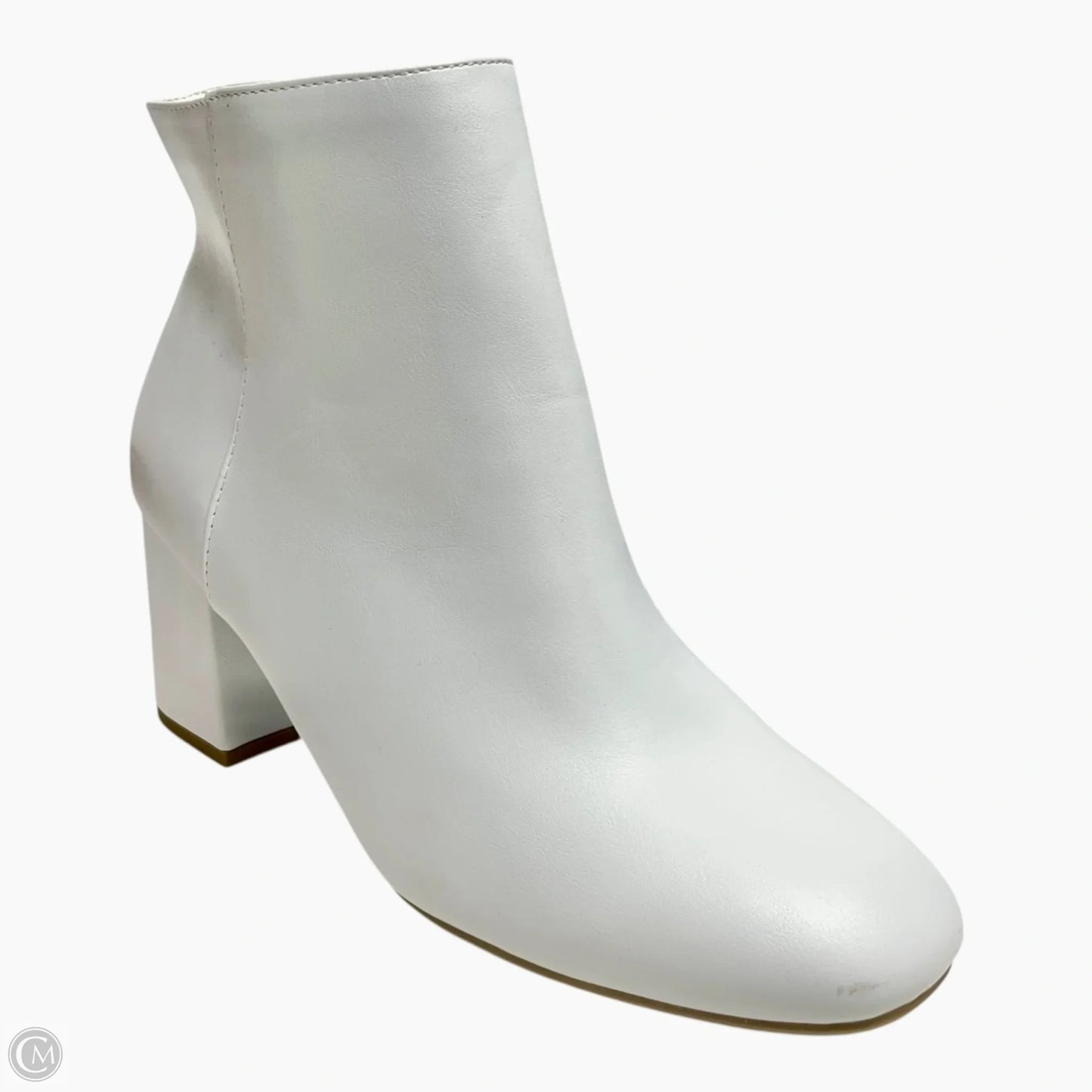Boots Ankle Heels By Clothes Mentor In White, Size: 9
