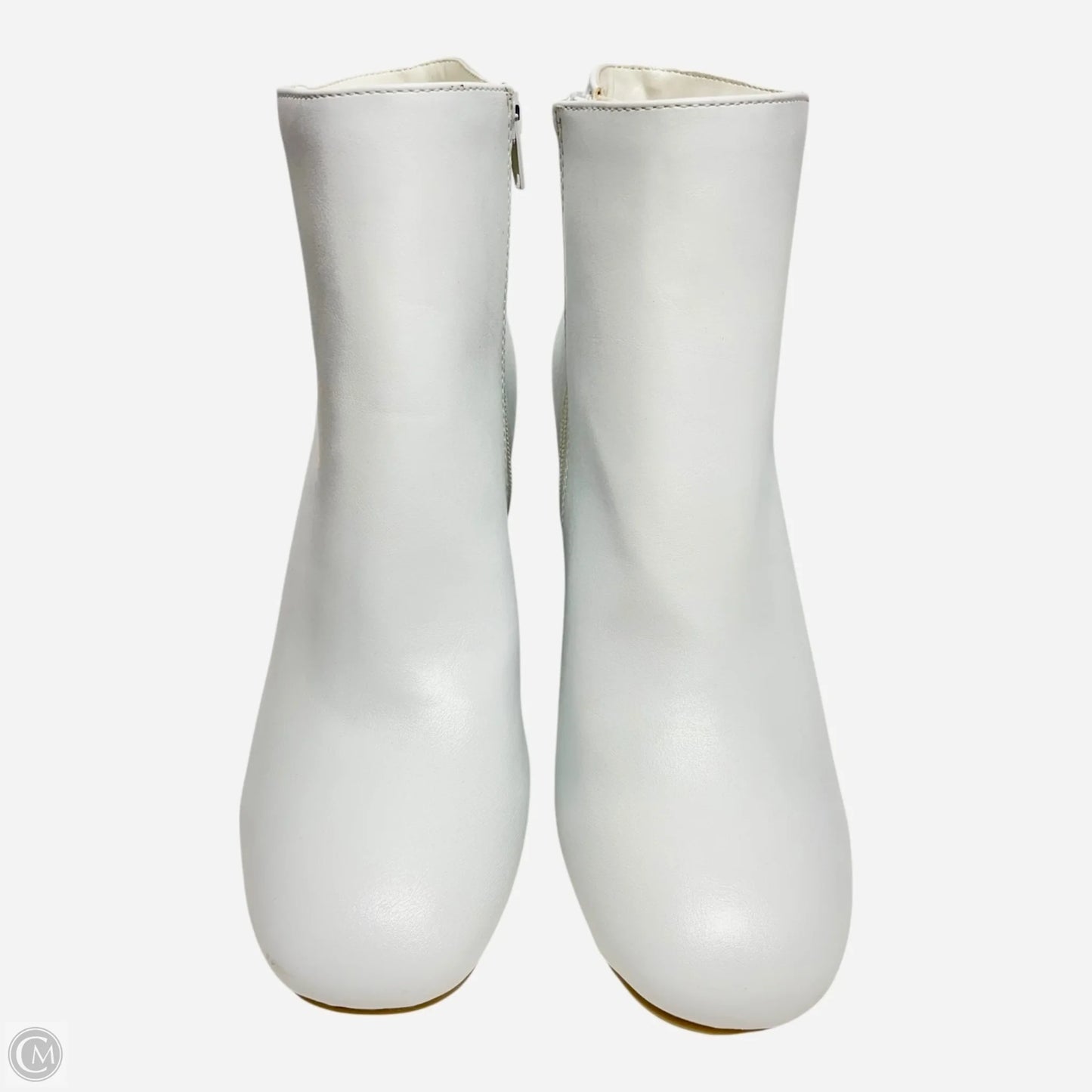 Boots Ankle Heels By Clothes Mentor In White, Size: 9