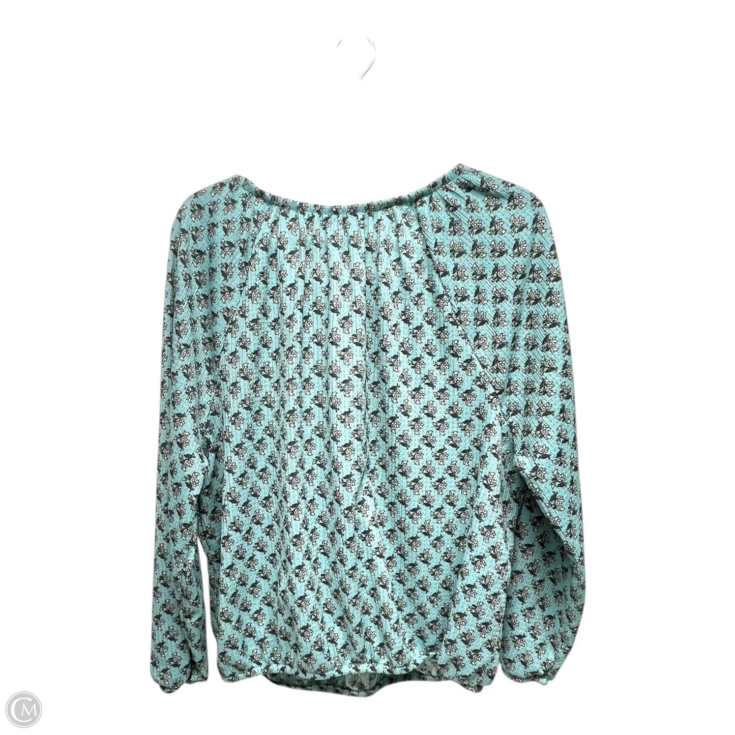 Top Long Sleeve By Loft In Aqua, Size: L