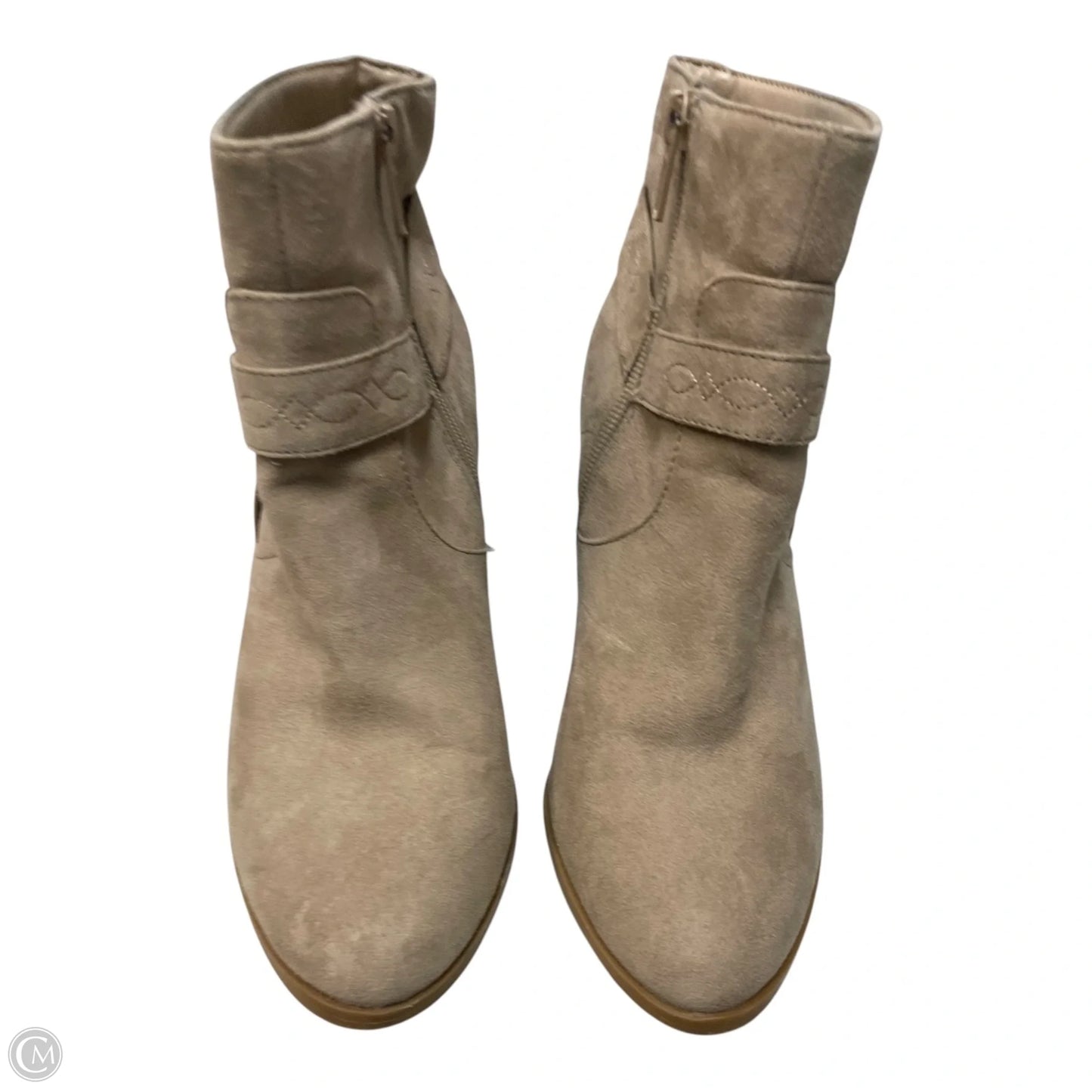 Boots Ankle Heels By Clothes Mentor In Beige, Size: 7