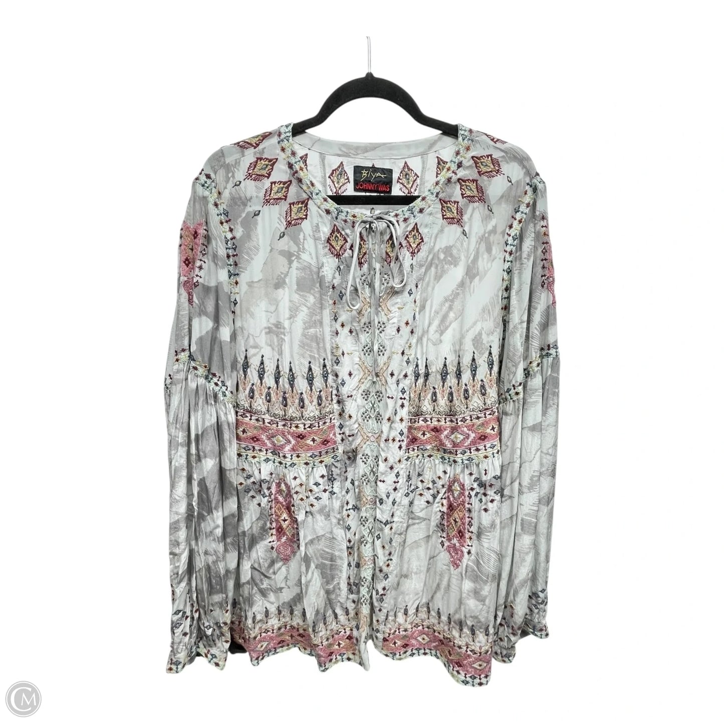 Top Long Sleeve By Johnny Was In Taupe, Size: Xl