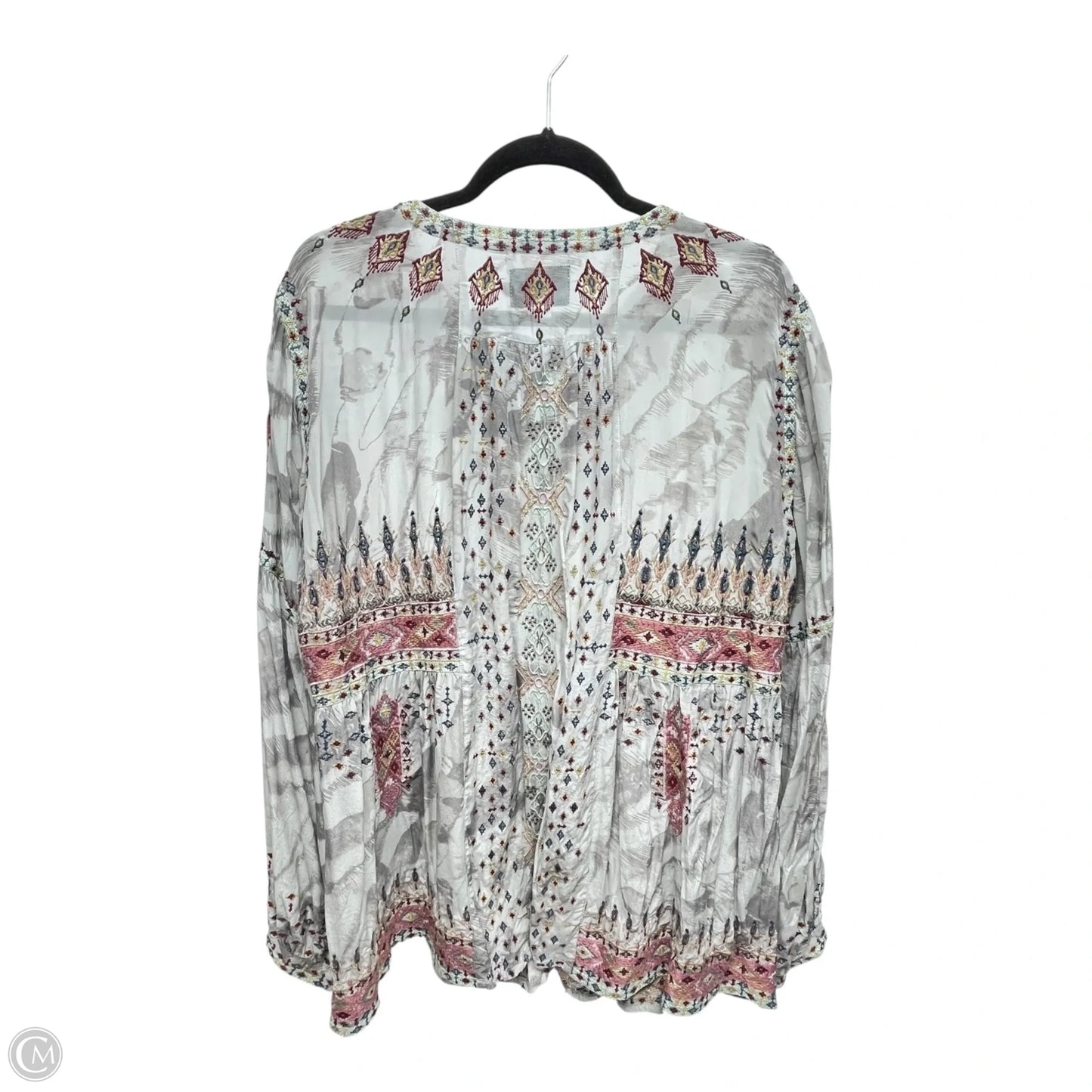 Top Long Sleeve By Johnny Was In Taupe, Size: Xl