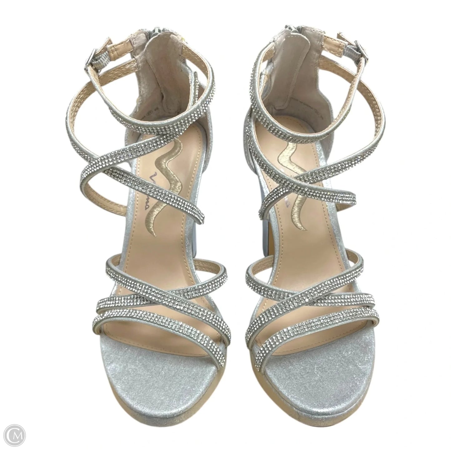 Shoes Heels Block By Nina In Silver, Size: 7