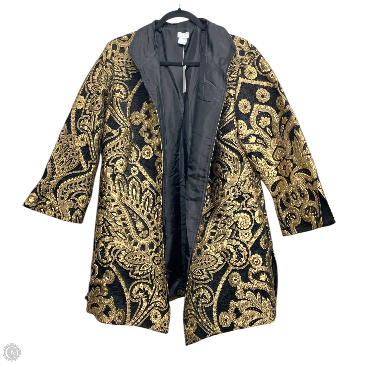 Blazer By Chicos In Black & Brown, Size: L