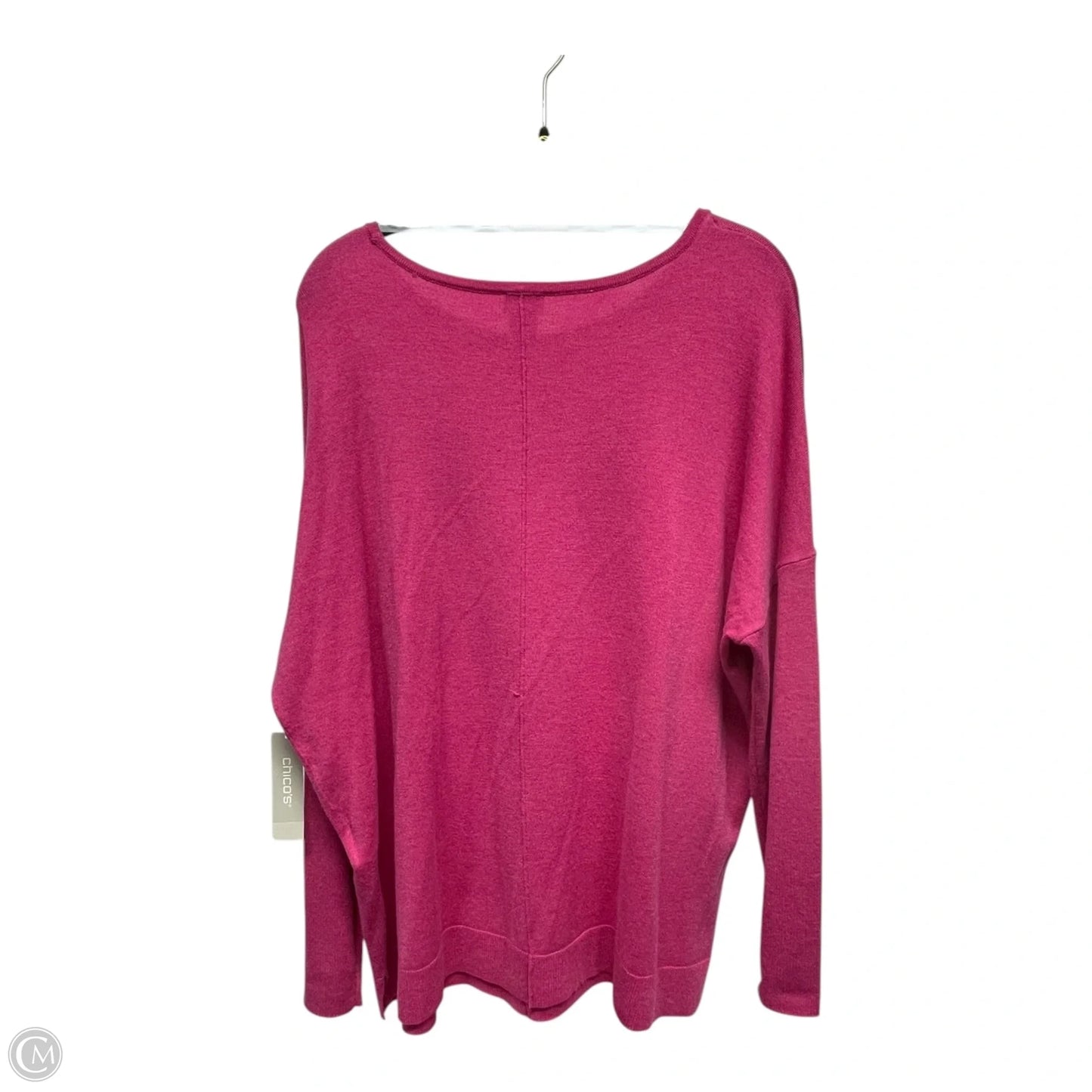 Sweater By Chicos In Pink, Size: L