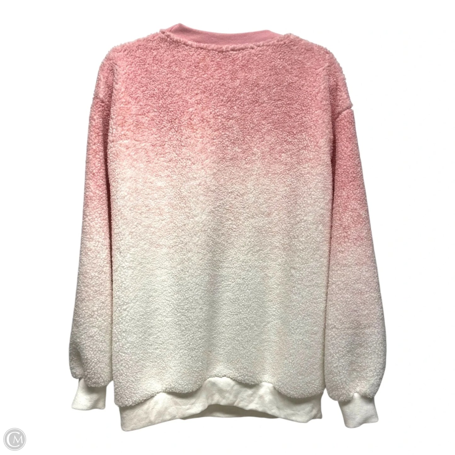 Sweatshirt Crewneck By ycyz - In Pink & White, Size: Xl