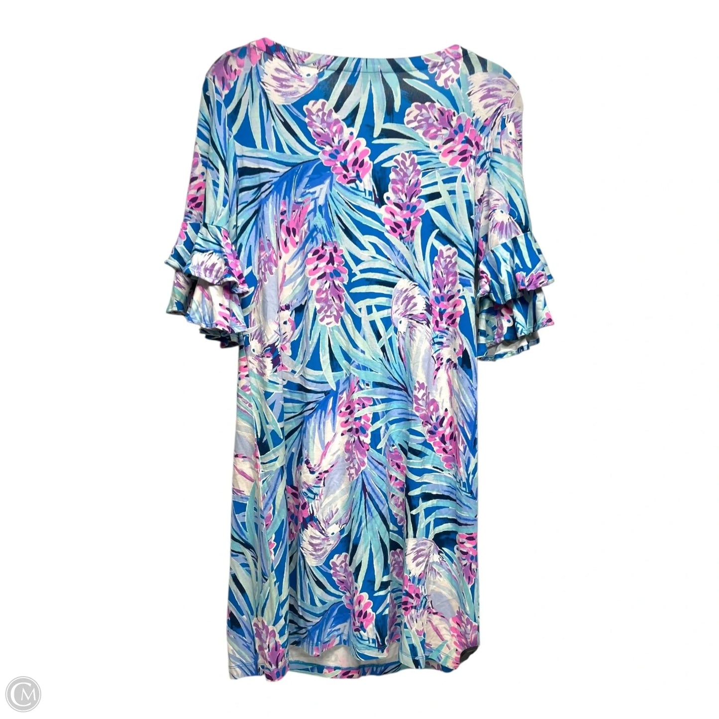 Dress Designer By Lilly Pulitzer In Green & Purple, Size: M