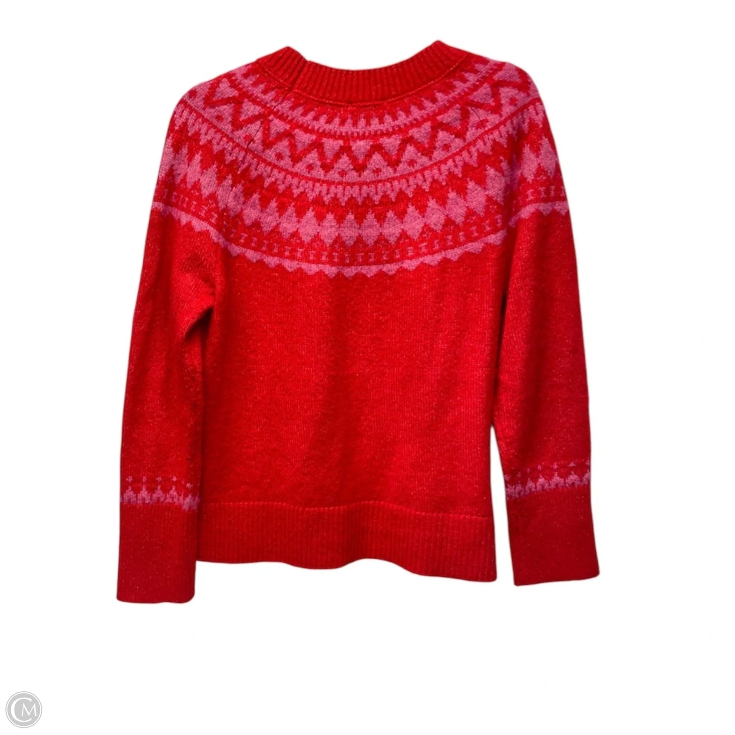 Sweater By Talbots In Pink & Red, Size: M