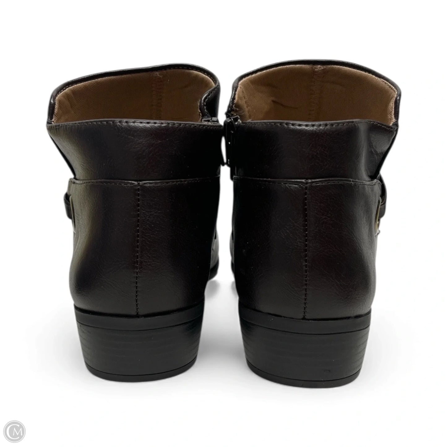 Boots Ankle Heels By Life Stride In Brown, Size: 11