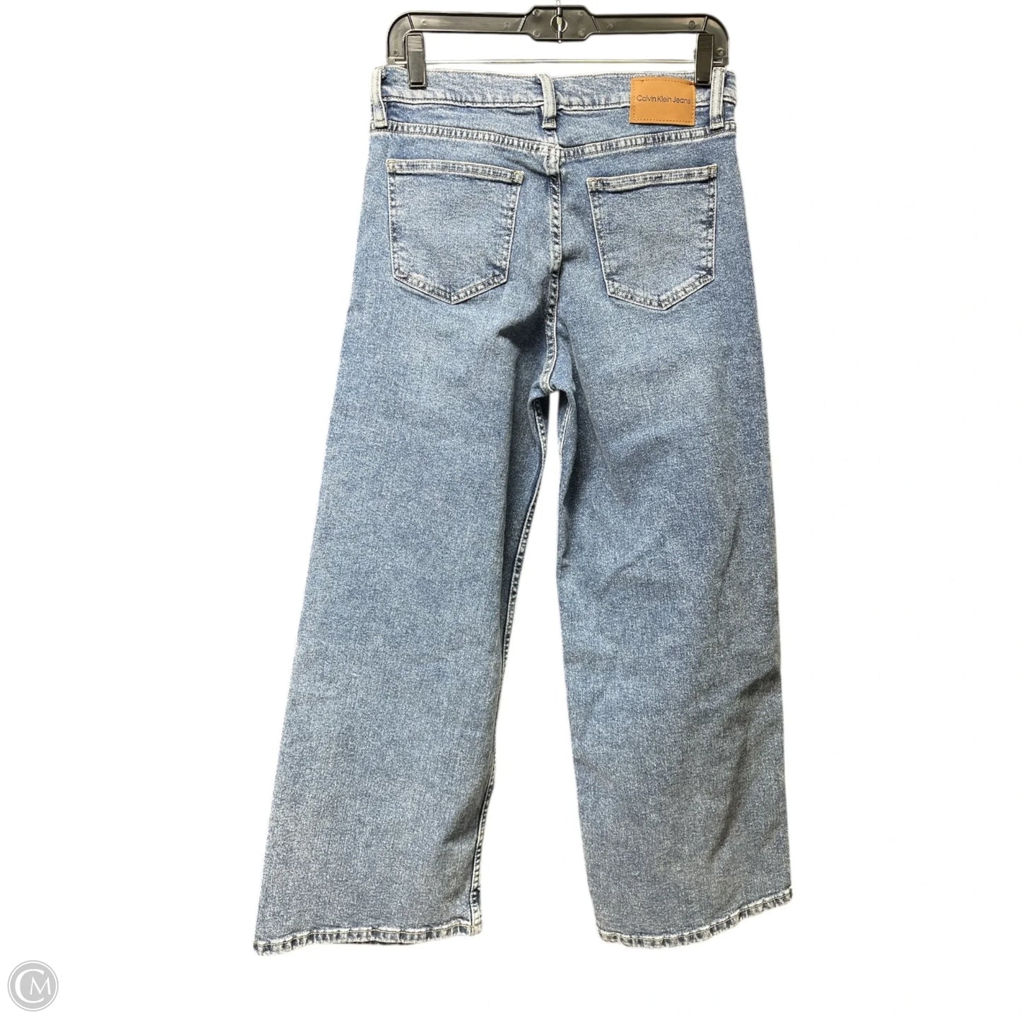 Jeans Wide Leg By Calvin Klein In Blue Denim, Size: 8p