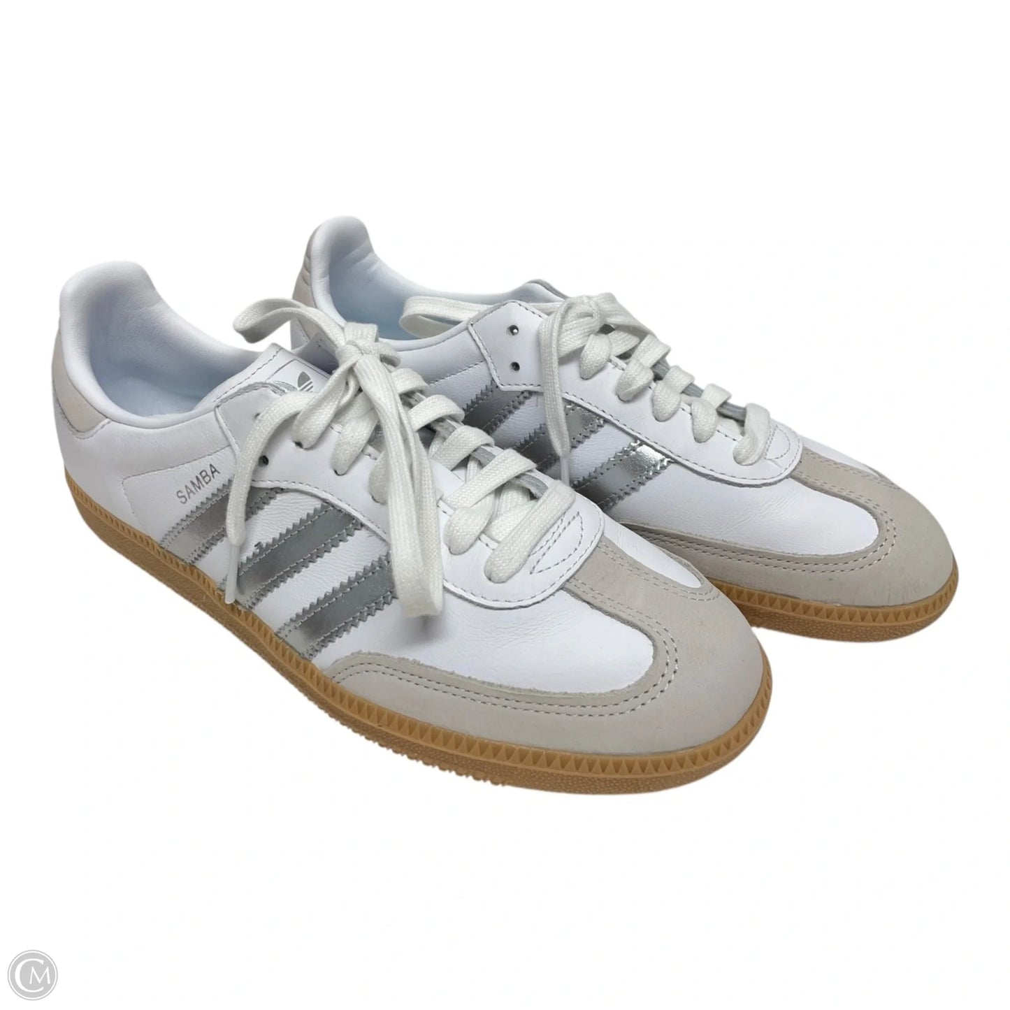 Shoes Sneakers By Adidas In Silver & White, Size: 9.5