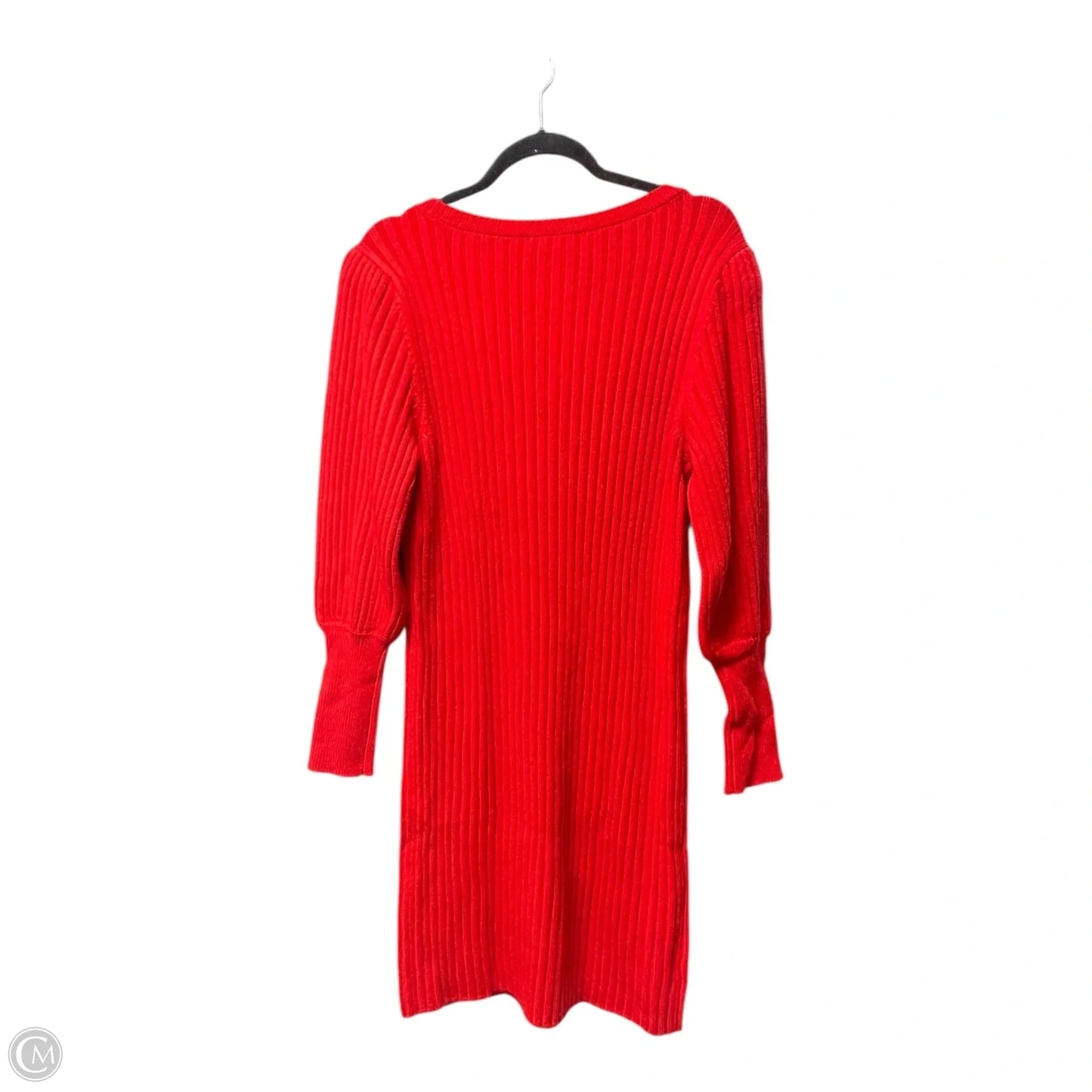 Dress Sweater By Ann Taylor In Red, Size: L