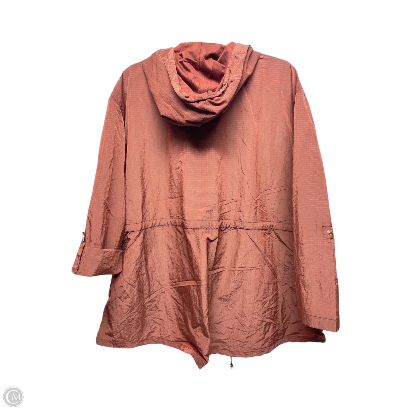 Jacket Windbreaker By Chicos In Red, Size: Xl