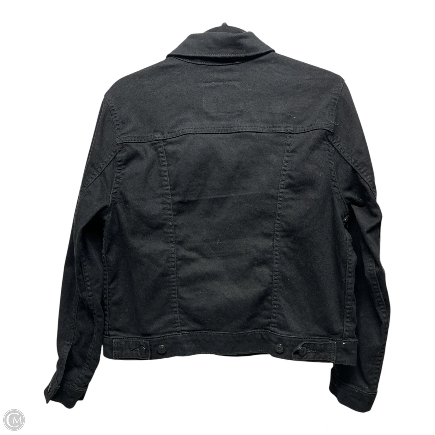 Jacket Denim By Levis In Black Denim, Size: L