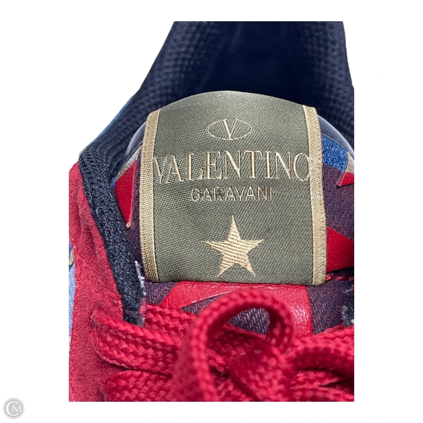 Shoes Luxury Designer By Valentino-garavani In Blue & Red & White, Size: 11