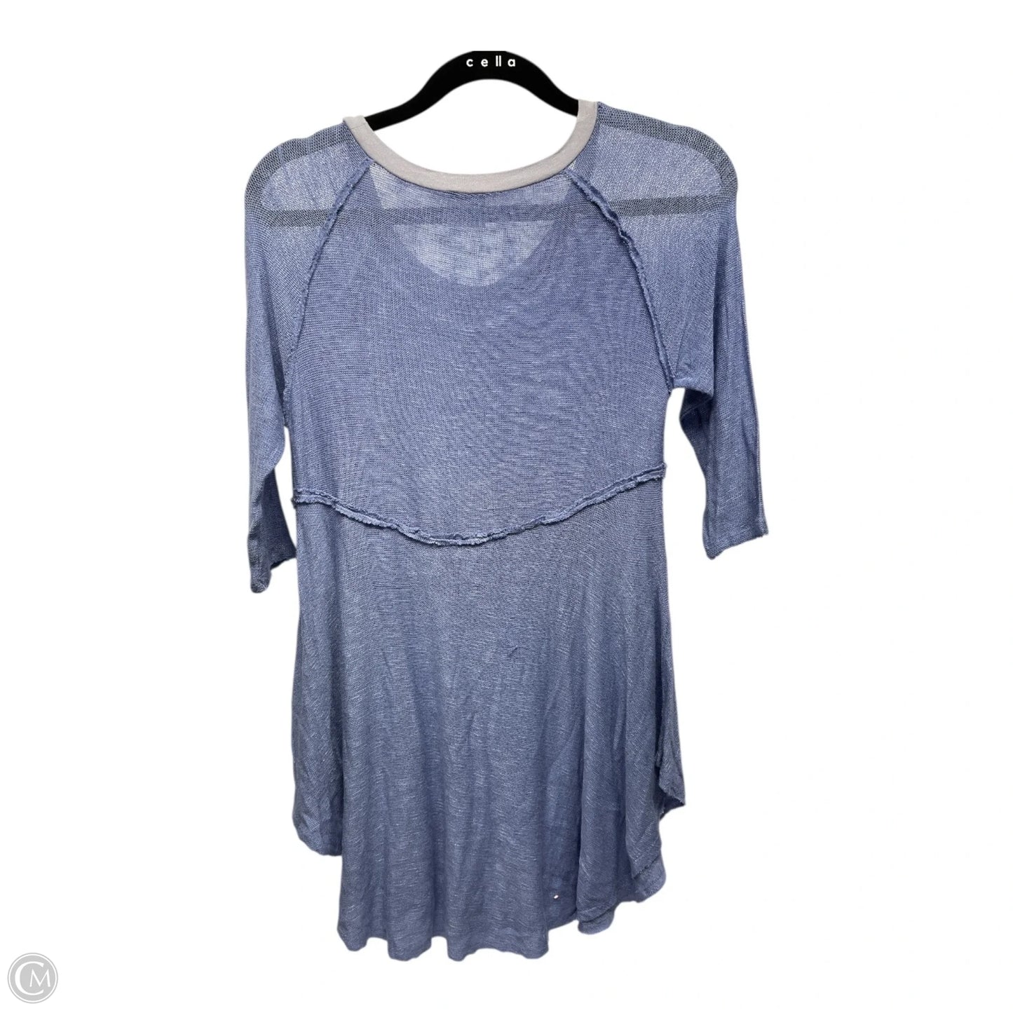 Blouse 3/4 Sleeve By Free People In Blue, Size: Xs