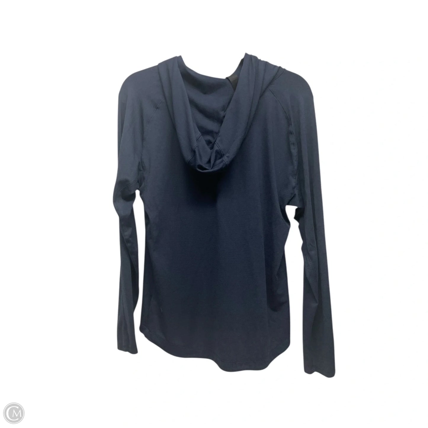 Athletic Top Long Sleeve Hoodie By Lululemon In Navy, Size: M