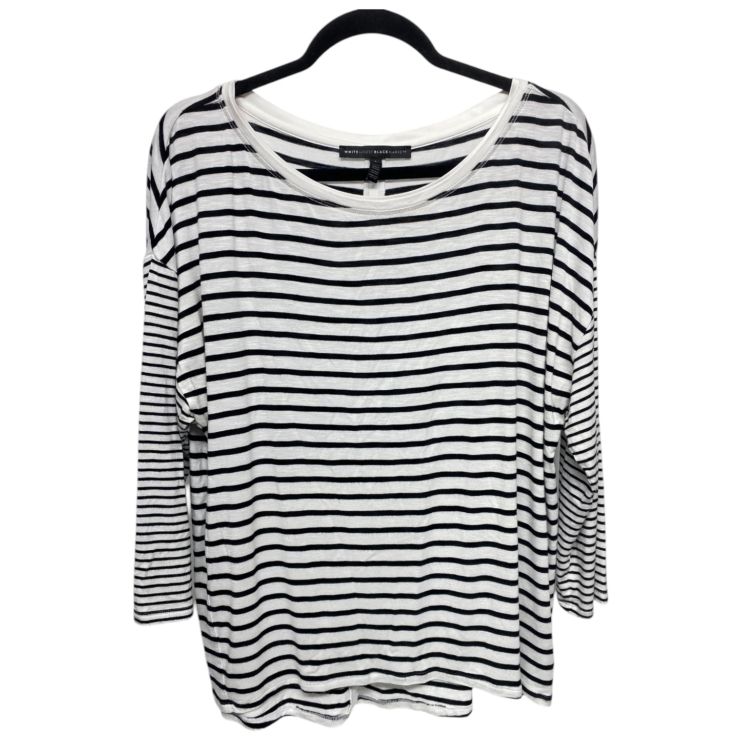 Top 3/4 Sleeve By White House Black Market Size: L