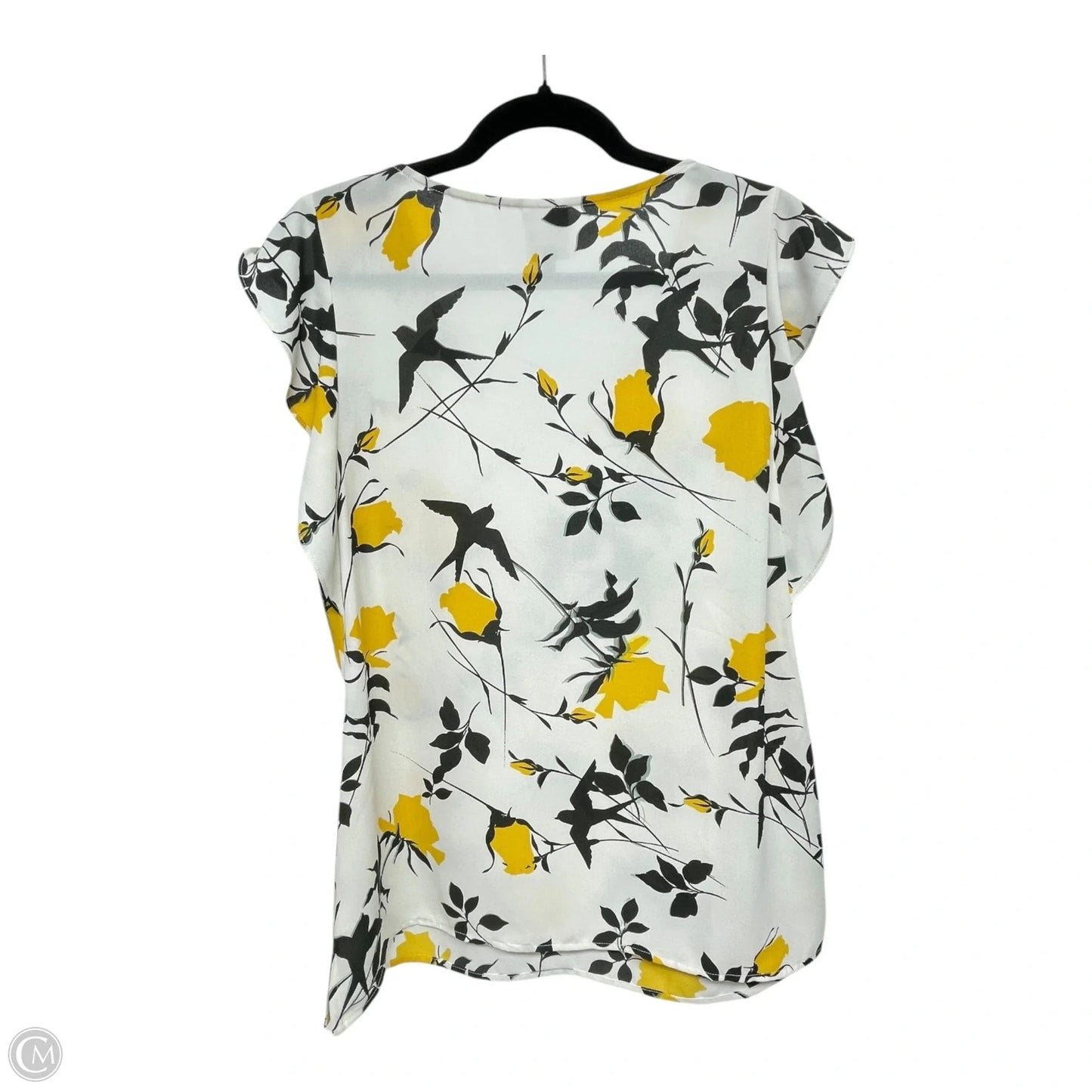 Top Short Sleeve By Cabi In Floral Print, Size: S