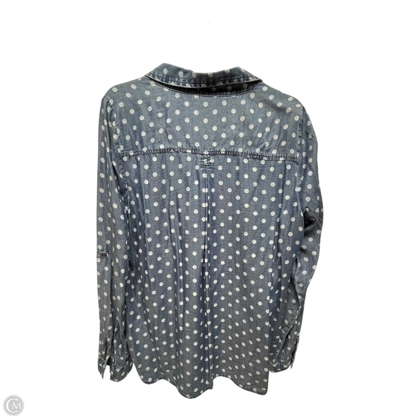Top Long Sleeve By Kut In Polkadot Pattern, Size: L