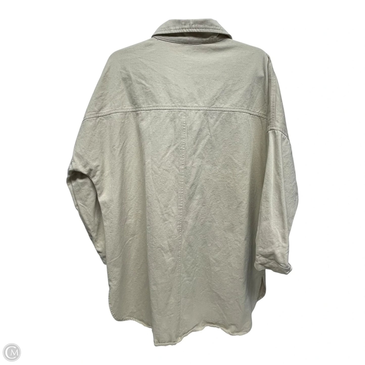 Jacket Shirt By Favlux In Cream, Size: M